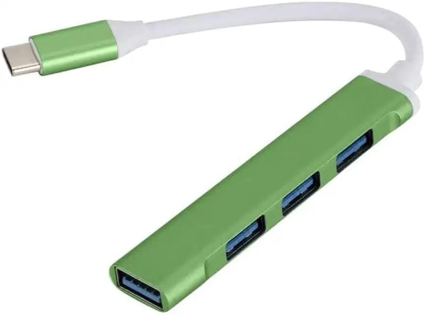 HUMBLE 4 in 1 USB C Hub, Type C Multiport Adapter With 1 USB 3.0 & 3 USB 2.0 Ports, Up to 5 Gbps High Speed Data Transfer for Laptop, MacBook, PC.(Random Color)