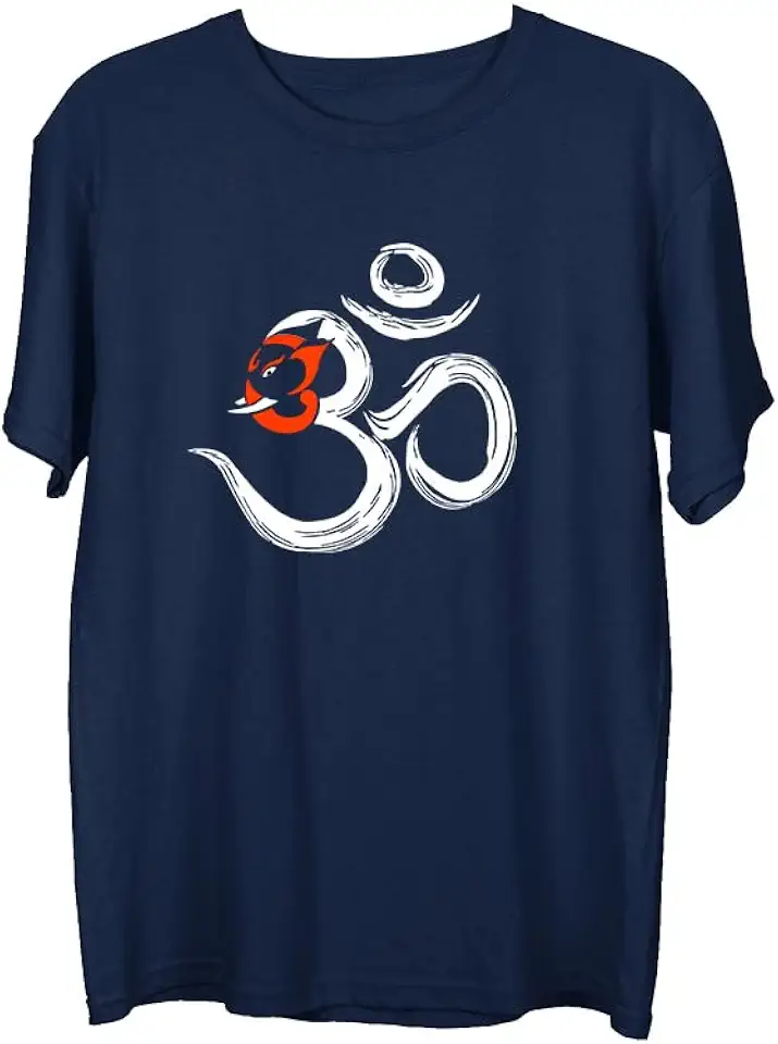 Wear Your Opinion Men's S to 5XL Premium Combed Cotton Printed Half Sleeve T-Shirt (Design : Ganesha Peace)