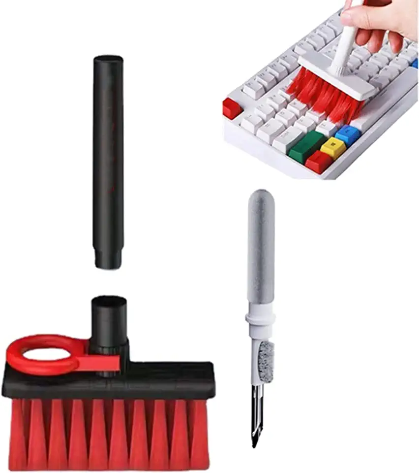 STRIFF 5-in-1 Multi-Function Laptop Cleaning Brush | Keyboard Dust Cleaner| Gadget Care Kit with Soft Brush, Key Cleaner & Crevice Tool | Removes Dirt, Dust & Debris from Laptop, PC, Earbuds & Devices