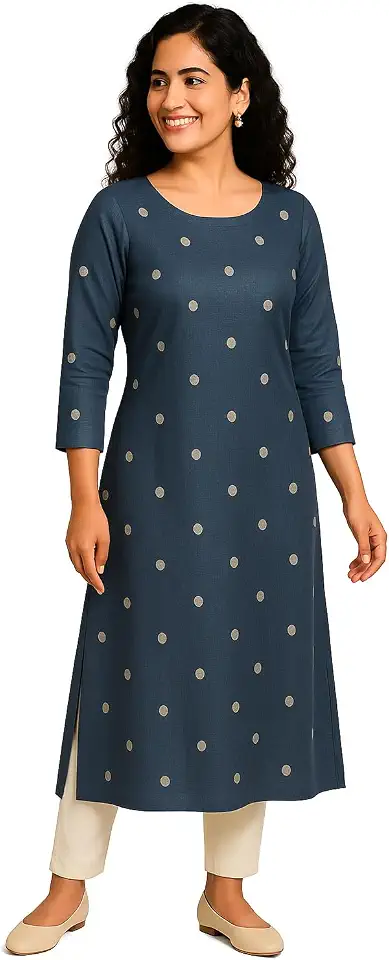 Silk Cotton Kurti for Women | Comfortable Ethnic Wear | Festive | Casual | Workwear | Everyday to Function | Vishu | Christmas | New Year | Pongal