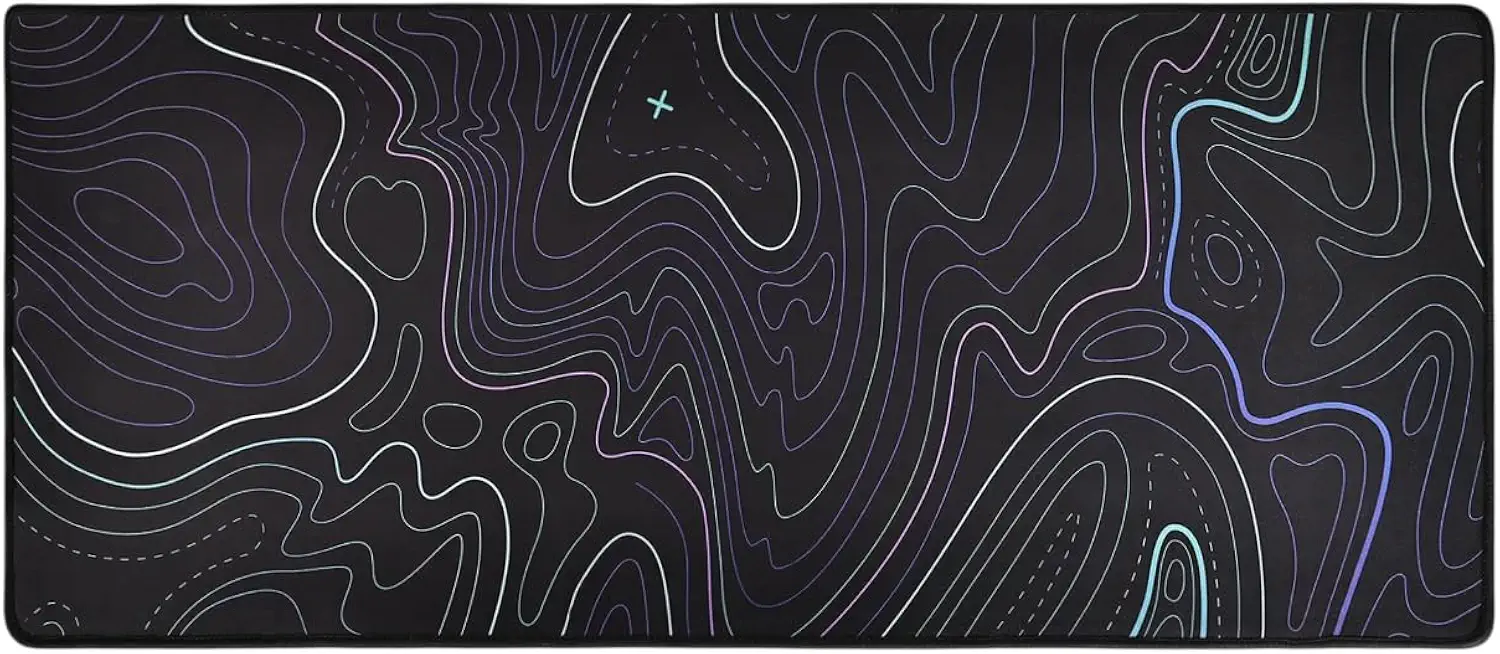 SPIN CART Large Gaming Mouse pad, Long XXL Extended Desk Table Mat Mousepad for Laptop PC Computer (Dazzle Multi)