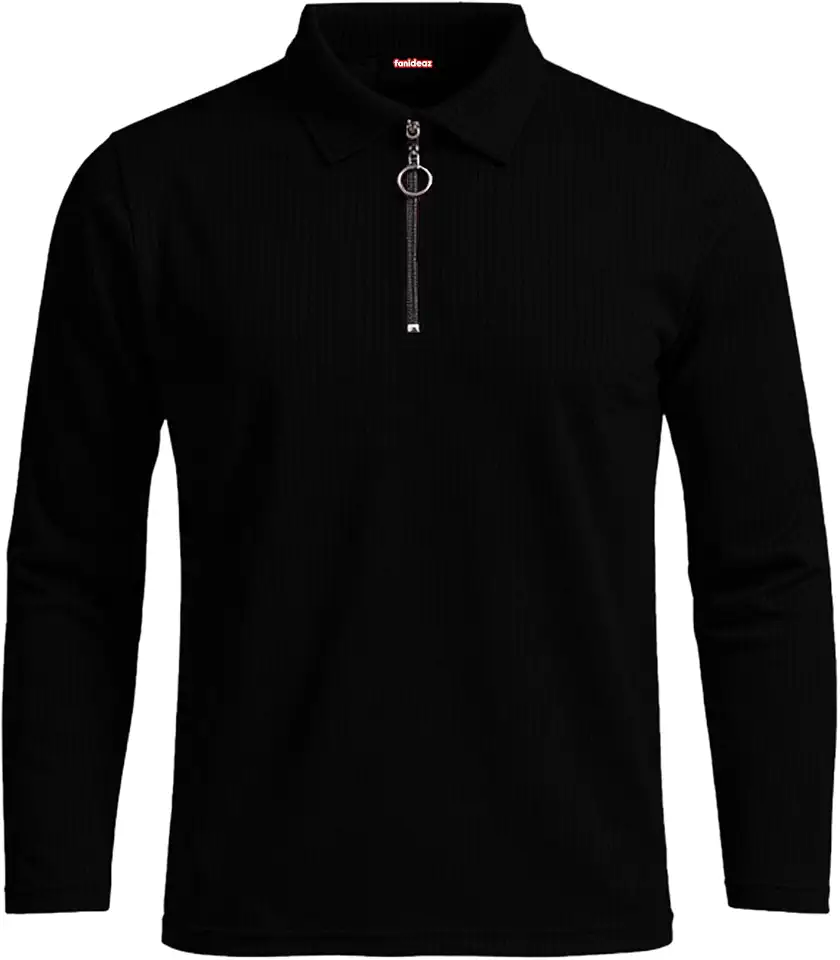 fanideaz Premium Brand Zipper T Shirts for Men Elegant Collar Styles Trendy Polo Fashion Range for Casual Wear Party Textu...