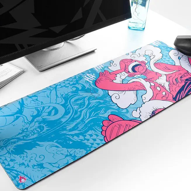 Anime Desk Mat Extra Large (32 inch x 12 inch), God of Liberation Printed Anime Anti-Slip Mouse Pad