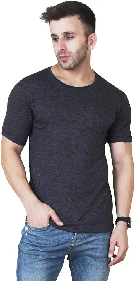 Veirdo Men Regular Fit Half Sleeve Solid Stylish Cotton T-Shirts