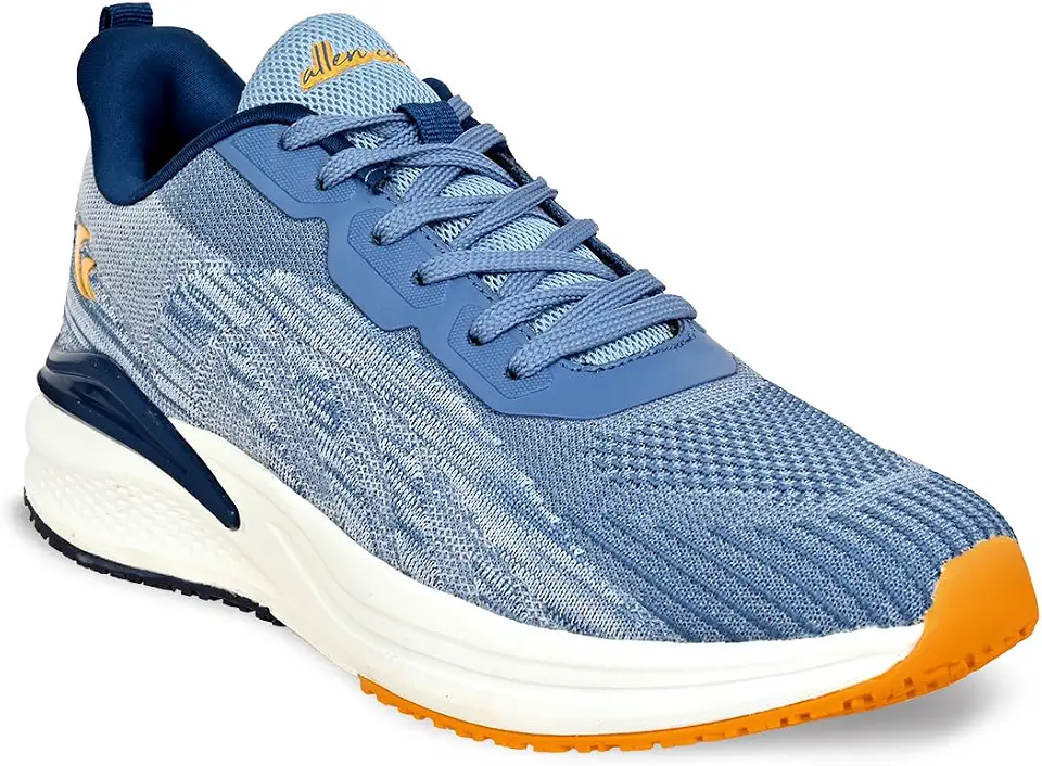 Allen Cooper Training,Walking,Cricket,Gym,Sports Comfortable Running Shoes for Men(851|Grey|Navy Size-6,7,8,9,10)