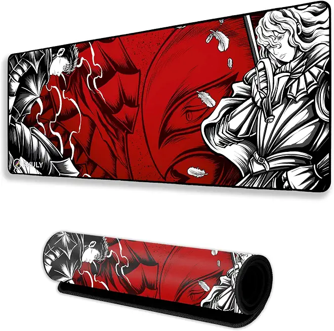 Anime XL Mouse Pad Desk Pad (11×23 Inch) – Extended Gaming Desk Mat with Anti-Slip Rubber Base for Keyboard & Mouse, Smooth Surface for PC & Laptop Use