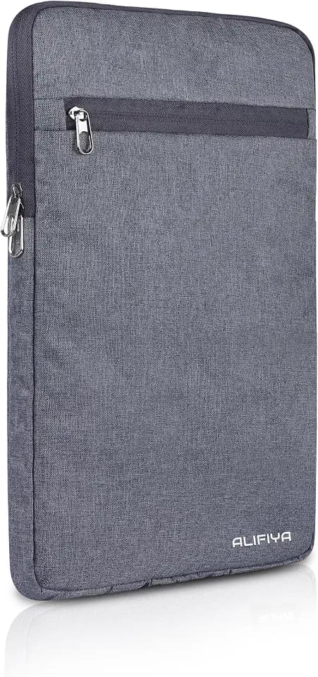 Alifiya Polyester Tablet Sleeve/Laptop Sleeve Bag/Case Cover Upto 11.6 inch for iPad/Samsung Galaxy/Lenovo (Grey_L20)